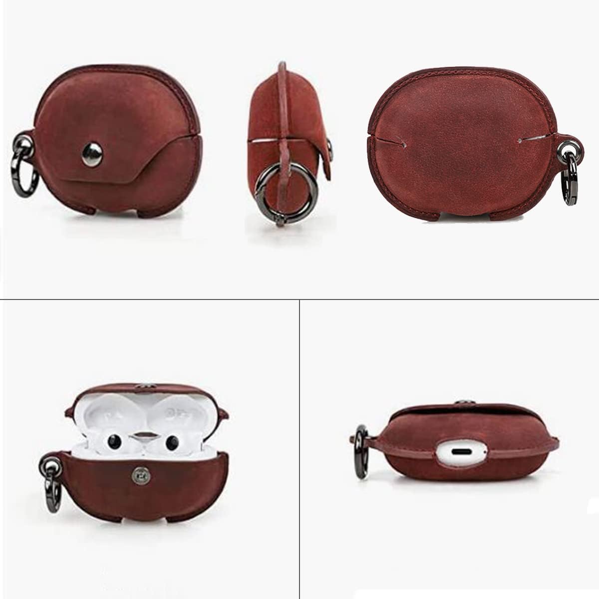 FAOONNMY Funda para Huawei FreeBuds Pro 2, funda de cuero genuino suave para auriculares, funda protectora para auriculares, bolsa de transporte a