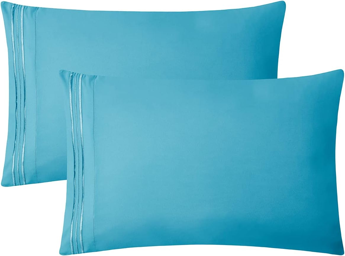 Clara Clark – Juego de sábanas de la serie 1800 Premier, 4 piezas, juego de cama, sábanas con mucha caída, resiste arrugas, la decoloración y las