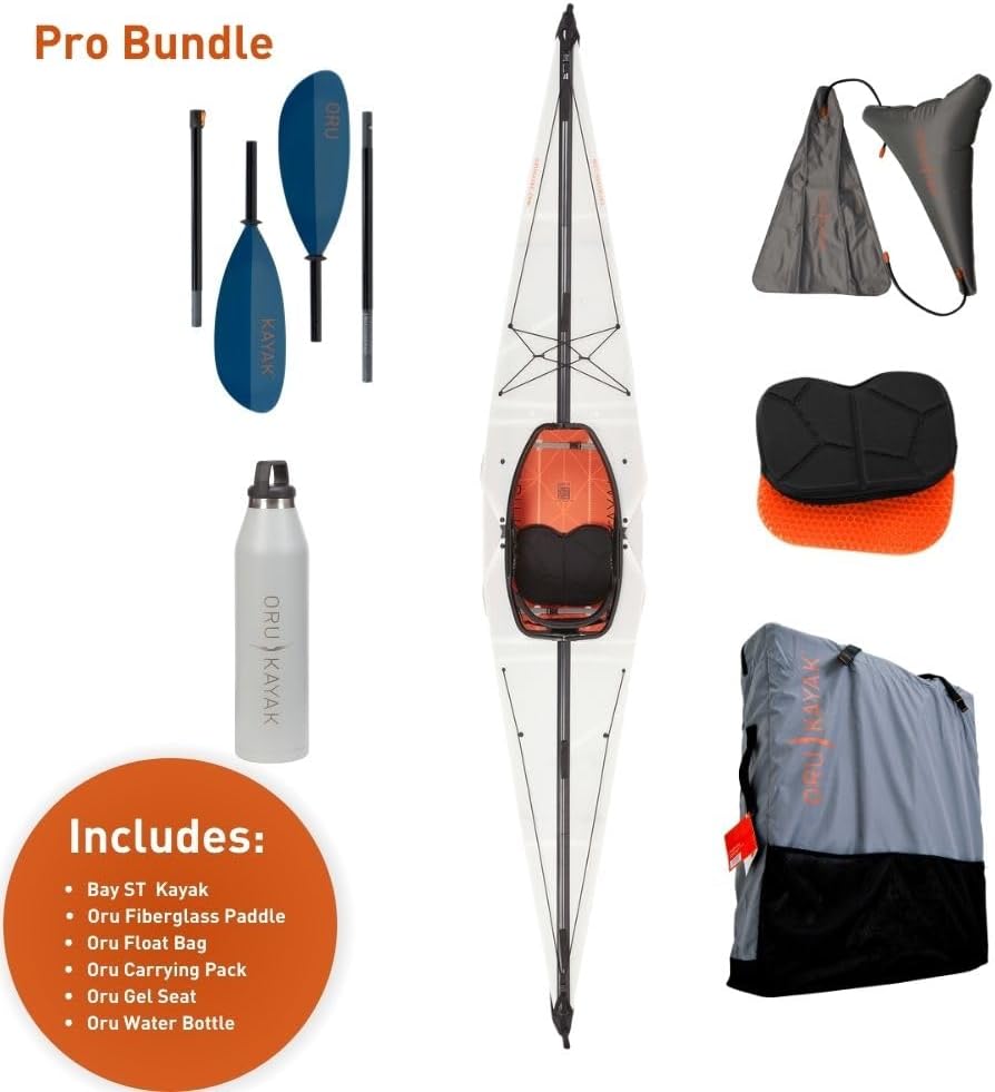 Oru Kayak Kayak Bay ST plegable  Estable, duradero, ligero – Kayaks de lago, río y océano, tamaño intermedio (desplegado)