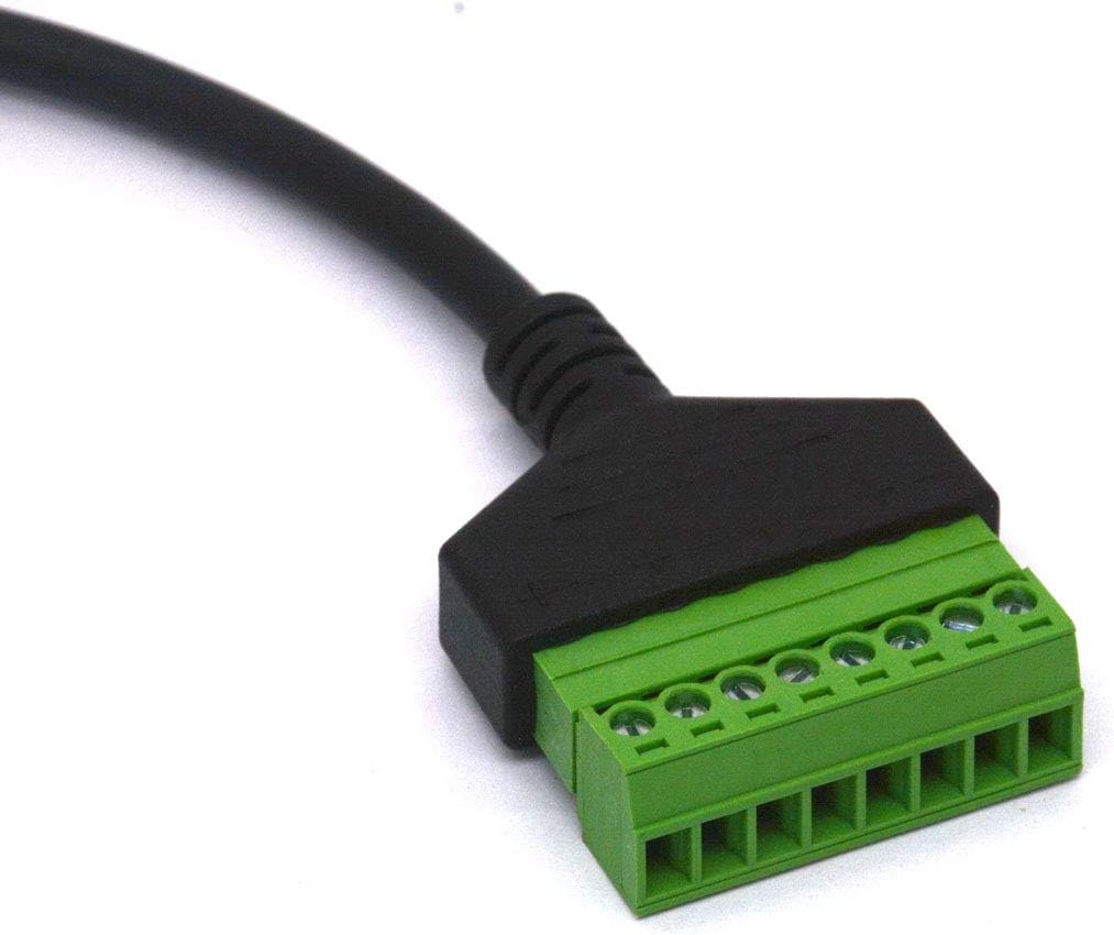 Terminal de tornillo RJ45, conector macho Ethernet RJ45 a tornillo de 8 pines, adaptador de bloque de terminales, conector de cable de extensión