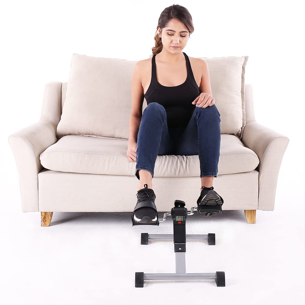 Hausse Peddler – Ejercitador de pedal portátil con pantalla electrónica, color negro