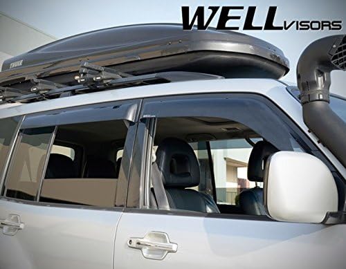 WellVisors Repuesto para Mitsubishi Montero 2001-2006 con clip, color humo, tintado de humo, viseras laterales para ventana, deflectores 3-847MI012