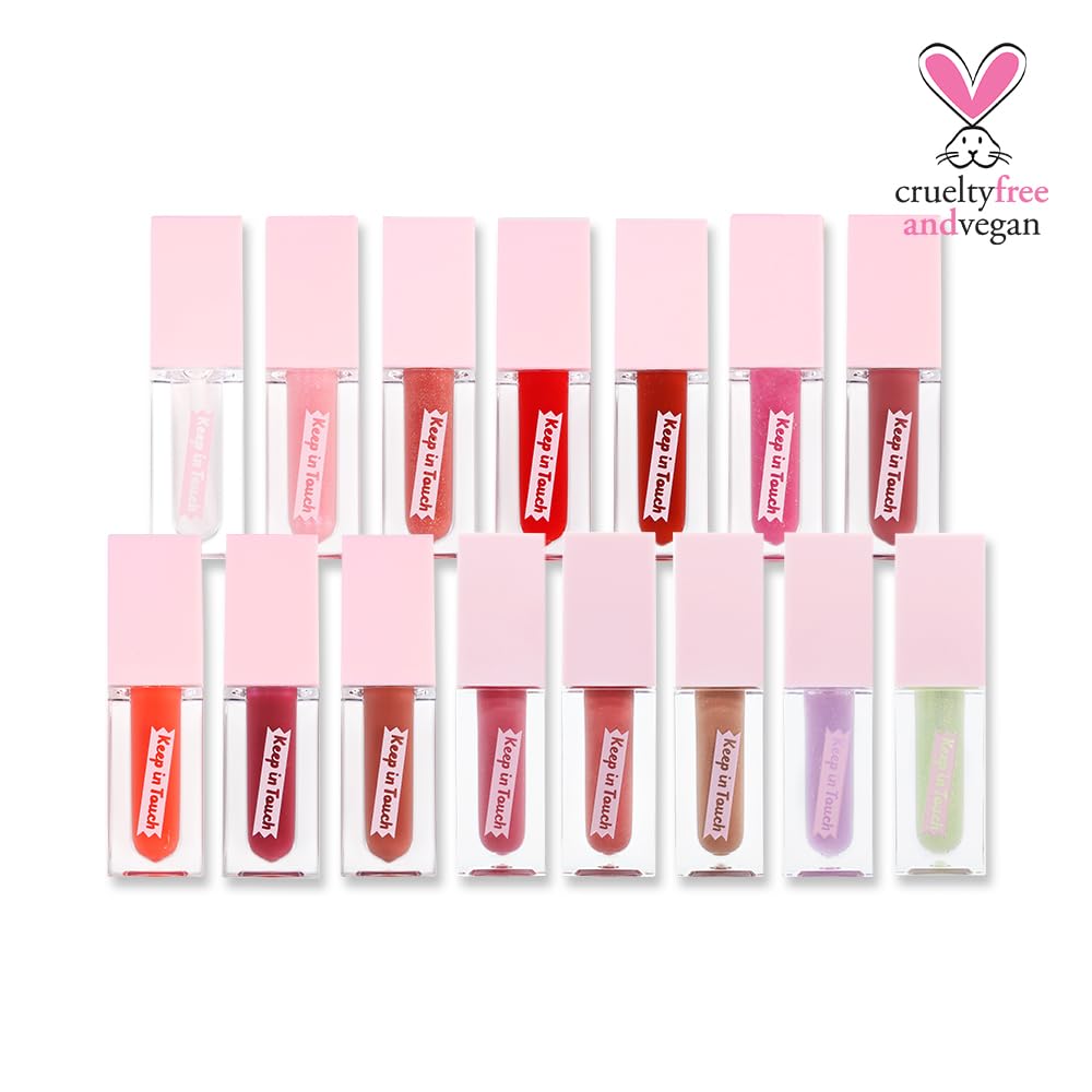 Keep In Touch Jelly Plumper Tint Tea & Twinkle  Brillo de labios antiadherente de larga duración  Tinte de labios coreano vegano y libre de crueldad