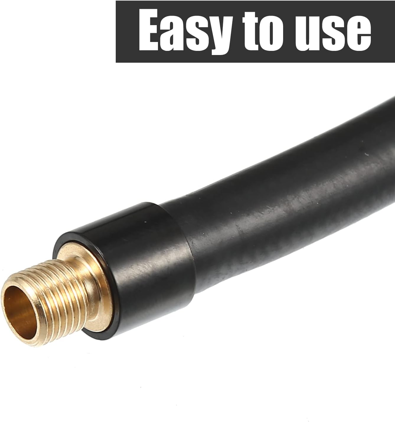 X AUTOHAUX Manguera de extensión de inflador de neumáticos roscados de 19.7 in, adaptador de mandril de manguera de bomba de aire, tubo de conexión