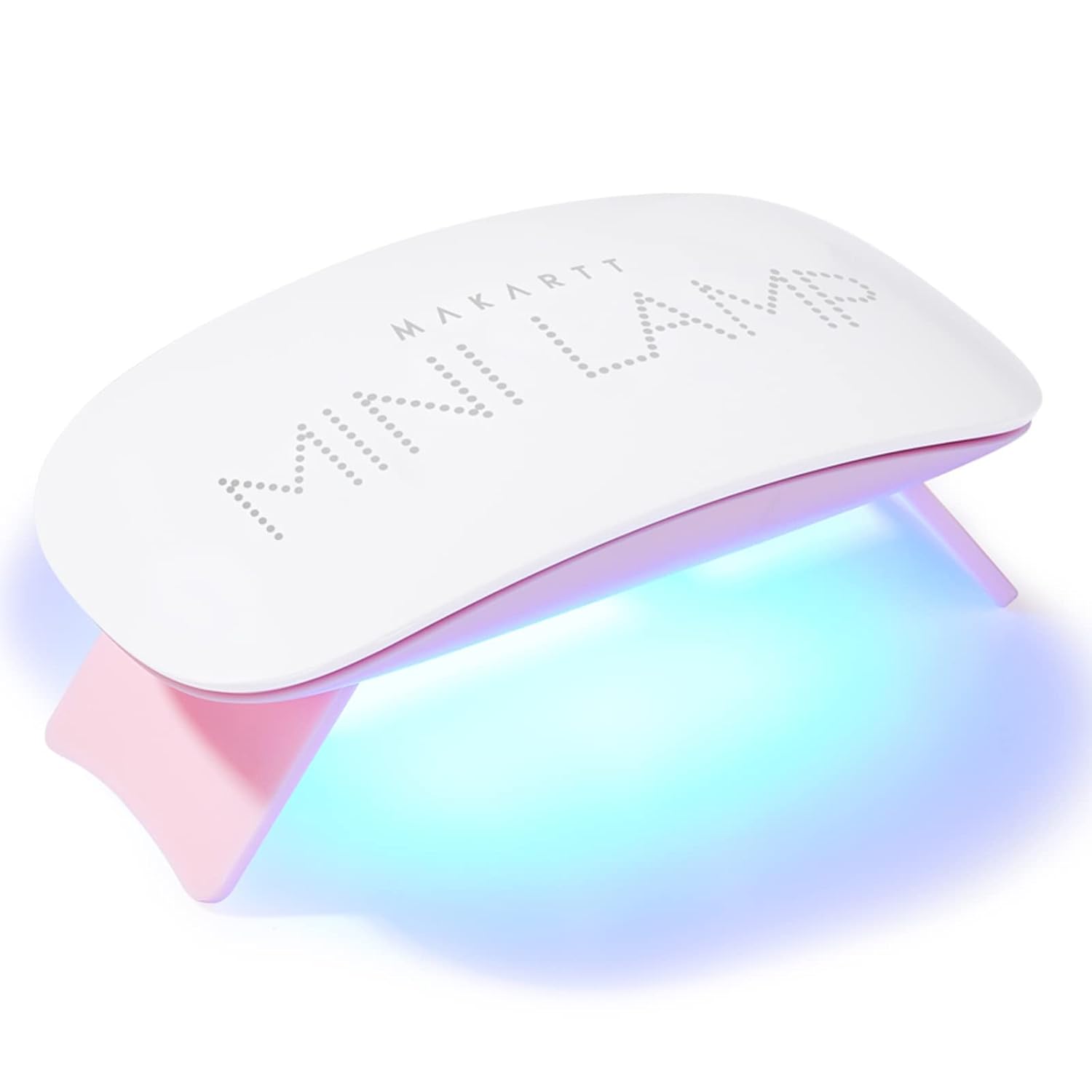 Makartt Lámpara de uñas LED UV, mini luz UV para uñas de gel, paquete con gel universal de ojo de gato arco iris, esmalte NALI de 0.3 fl oz (0.3 fl