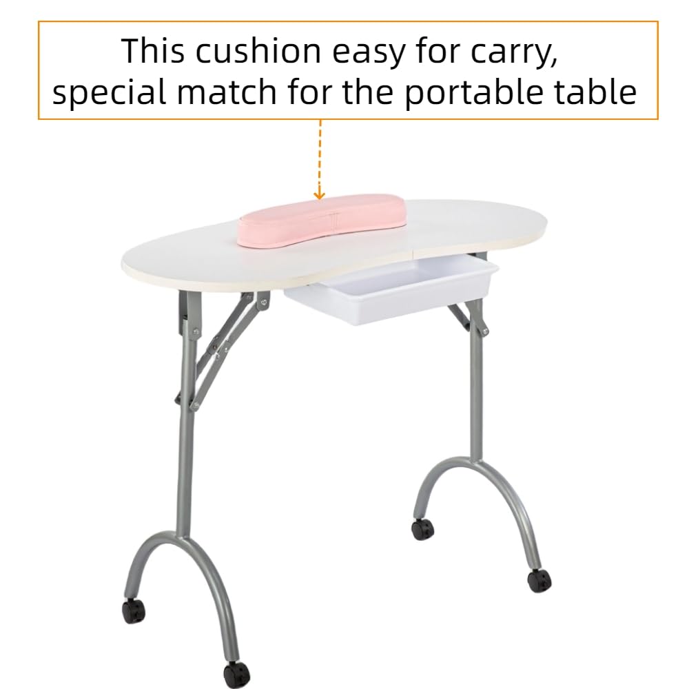 Cojín de almohada de descanso de manos de manicura, almohada cojín de mano de esmalte de uñas, mesa de manicura, cojín de mano portátil para mesa de