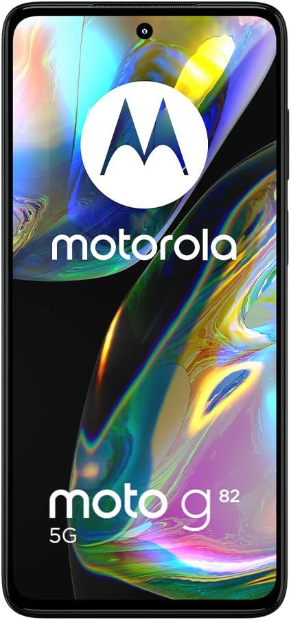 Motorola Moto G82 5G Single SIM  6 GB de RAM + 128 GB de almacenamiento interno  Altavoces estéreo con Dolby Atmos  Cámara principal OIS de 50 MP