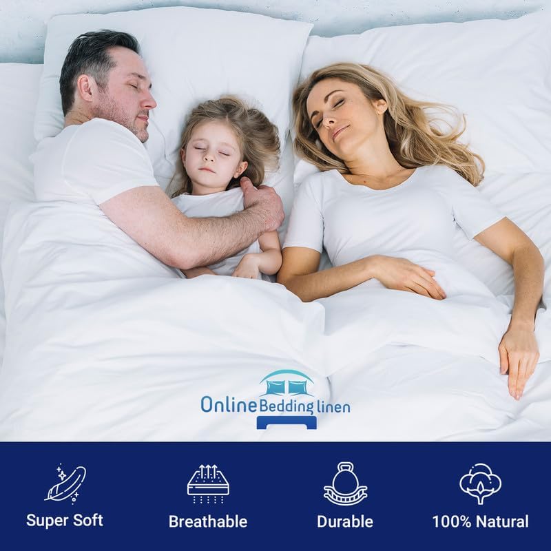 Online Bedding Linen Flex Top – Cama King de algodón egipcio de 800 hilos, sábanas divididas de 18 pulgadas de profundidad para dormir numéricos (4
