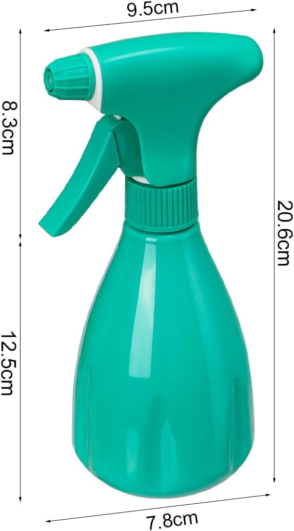 Botellas de spray para el cabello, botella de spray vacía recargable de 12 onzas, pulverizador de niebla fina, botella de chorro para limpieza,