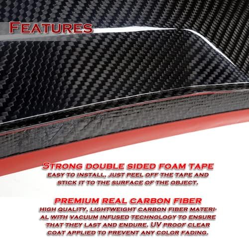 Alerón de techo de ventana trasera de fibra de carbono negro compatible con Mercedes Benz Clase C Sedan W204 2008-2014, 2009 2010 2011 2012 2013