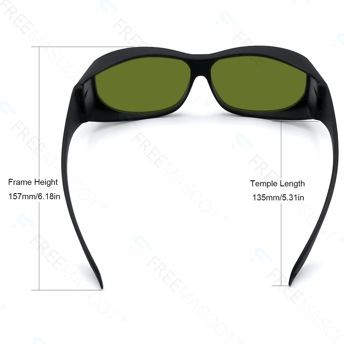 FreeMascot Gafas de seguridad láser profesionales OD 8+ 190nm-450nm800nm-1100nm de longitud de onda