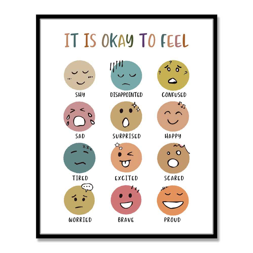 It Is Okay To Feel, Boho Classroom Decor, Mental Health, Playroom Decor, Child Art, Back To School, Teacher Gifts, Classroom Decor, Classroom Wall
