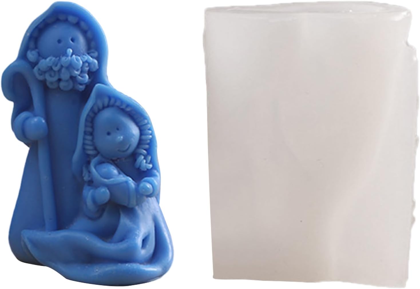Religión Natividad Estatua de Silicona Molde de Aromaterapia Vela Yeso DIY Resina Epoxi Molde de Fundición de Escritorio Ornamento