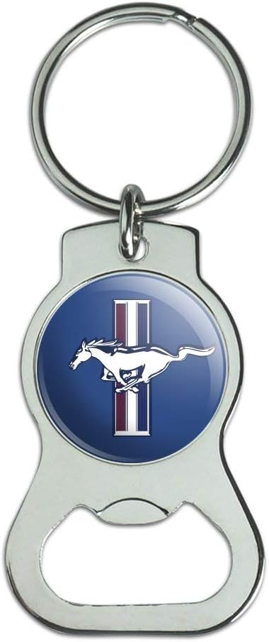 GRAPHICS & MORE Llavero con logotipo Ford Mustang con abrebotellas