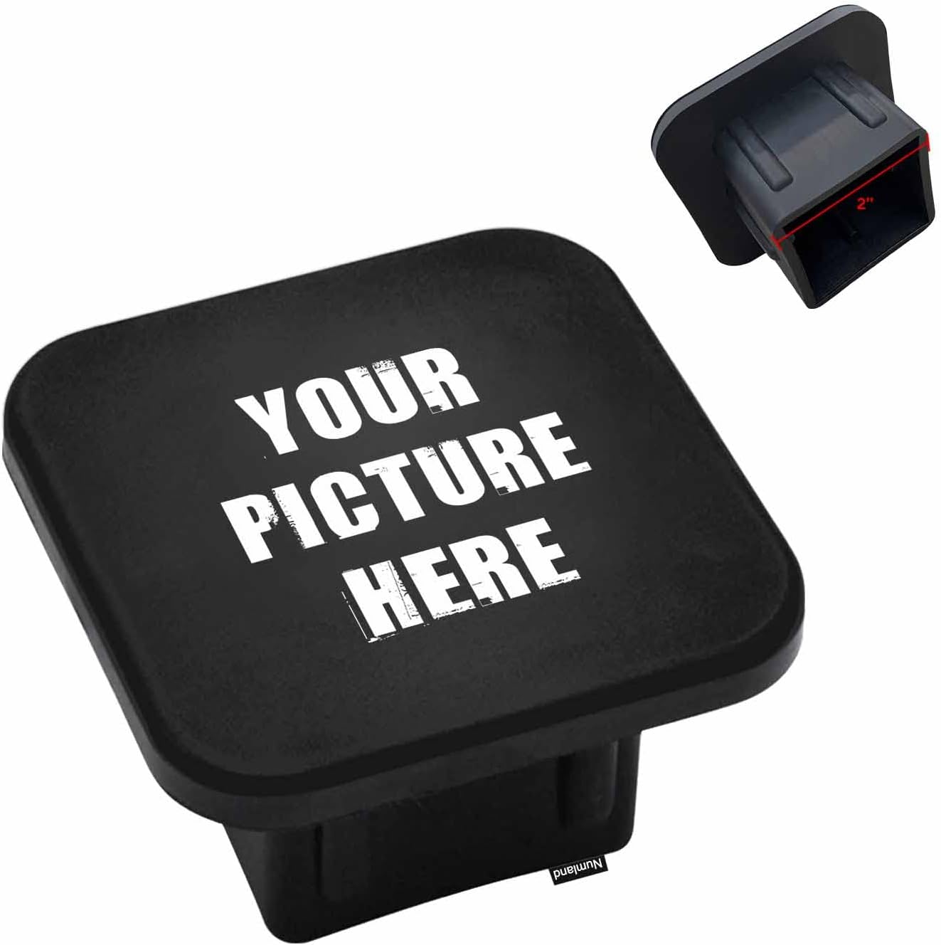 Personaliza tu cubierta de enganche de remolque AUTO, tapa de enchufe de tubo receptor de remolque de patrón personalizado, compatible con inserto