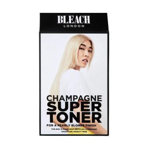 BLEACH LONDON Kit de tóner champán, eliminación de latón amarillo, fórmula de deposición de color para base de rubio champán, para cabello rubio y BLEACH LONDON Kit de tóner champán, eliminación de latón amarillo, fórmula de deposición de color para base de rubio champán, para cabello rubio y