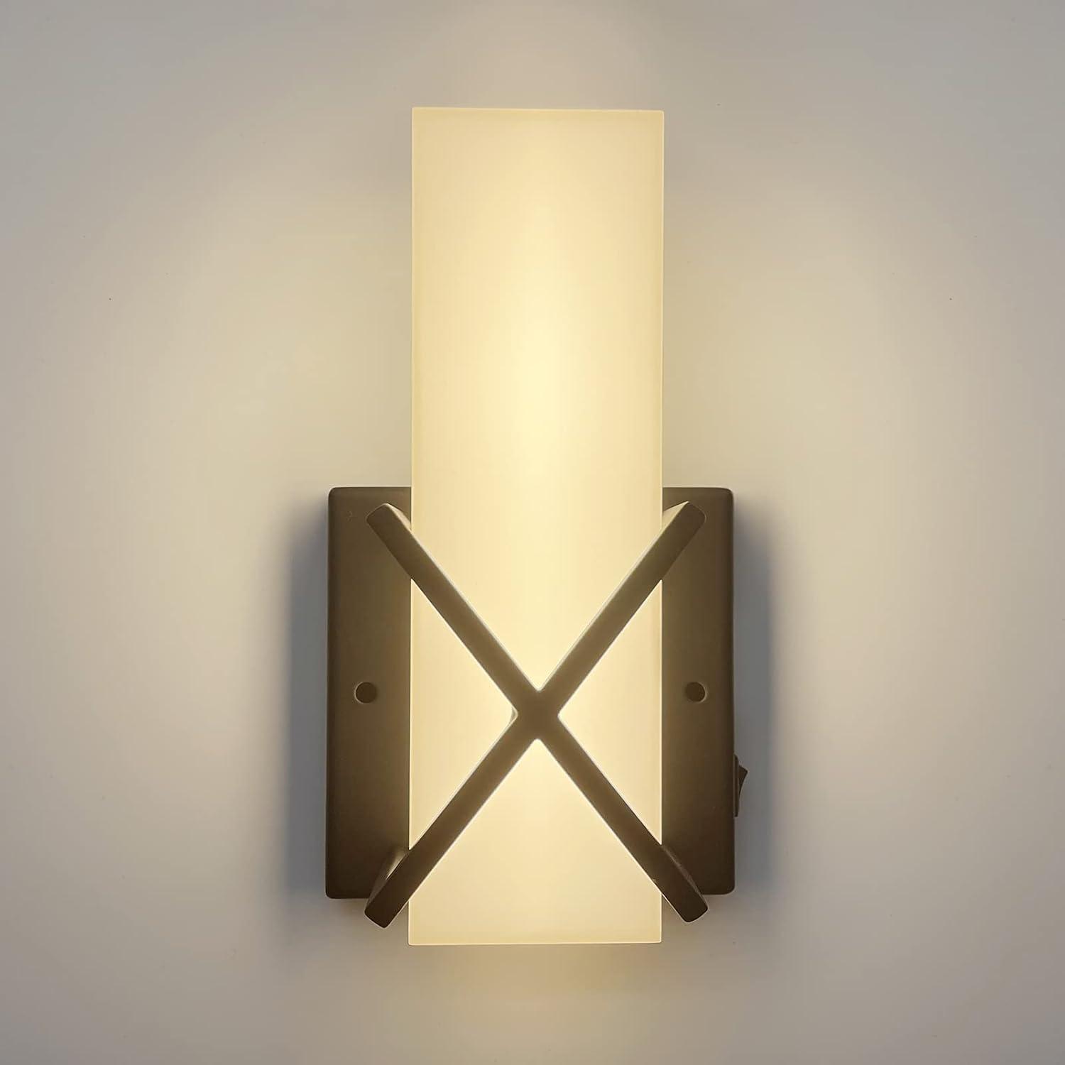 Dream lighting Aplique de pared LED de 12 voltios para casa rodante con interruptor para autocaravana, cámper, remolque, dormitorio, negro mate,