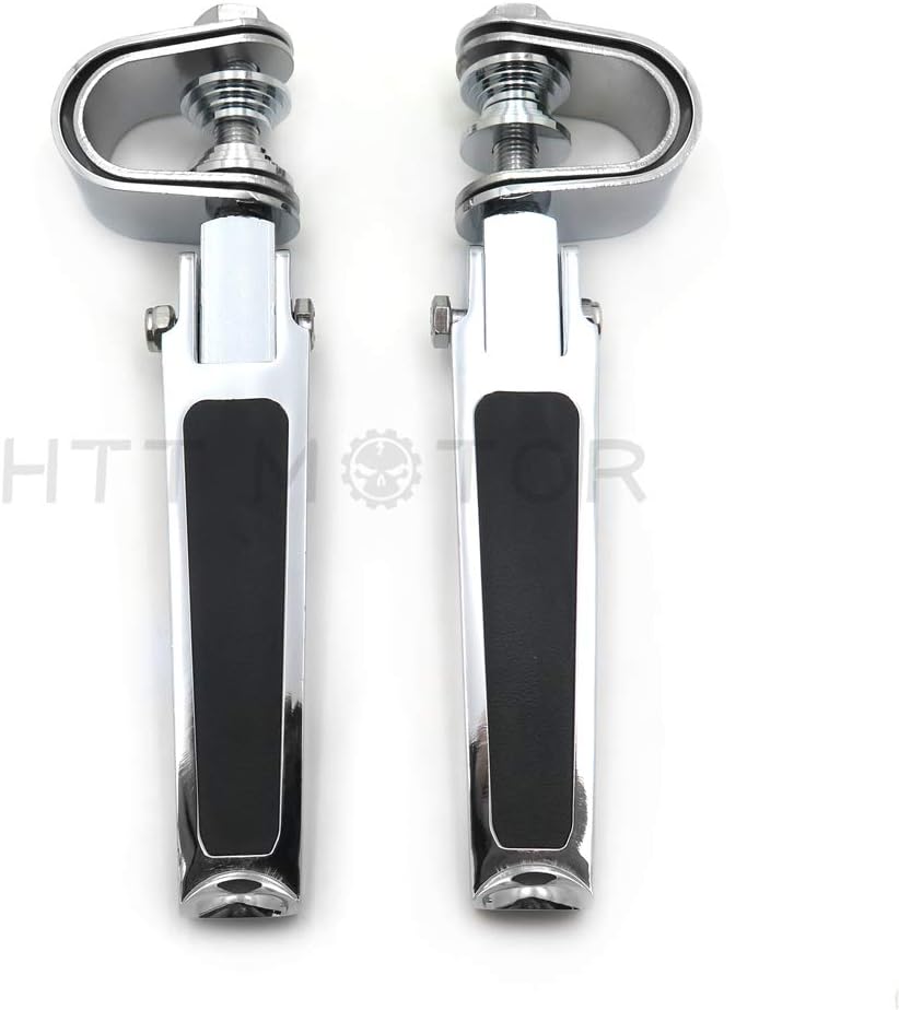 HTTMT MT215-056- Estriberas cromadas con abrazadera en U de 1 “- 1.25″ 1 14” 1 14 pulgadas compatibles con Harley Sportster Springer Street Bob