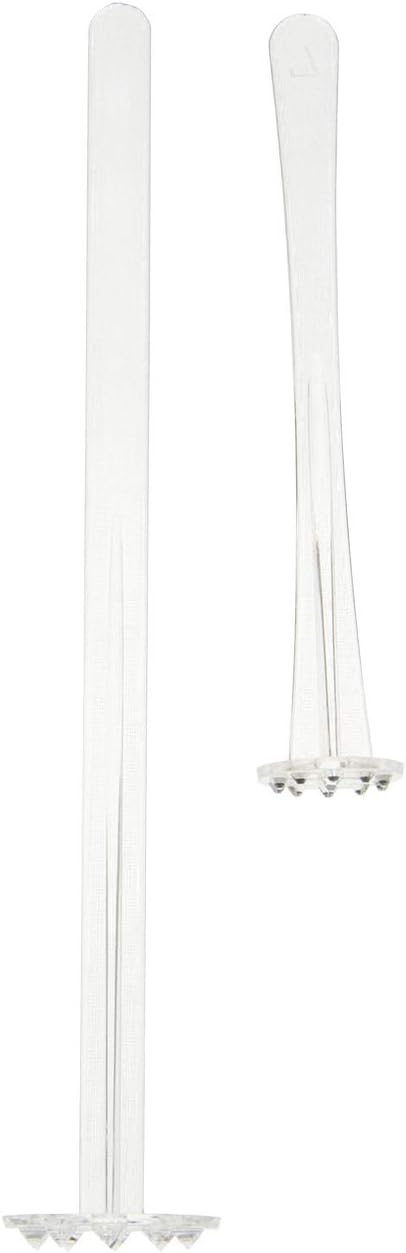 Swizzle Lemon Muddler para cócteles y bebidas de té helado (paquete de 25) (transparente, 4.331 in pequeño)