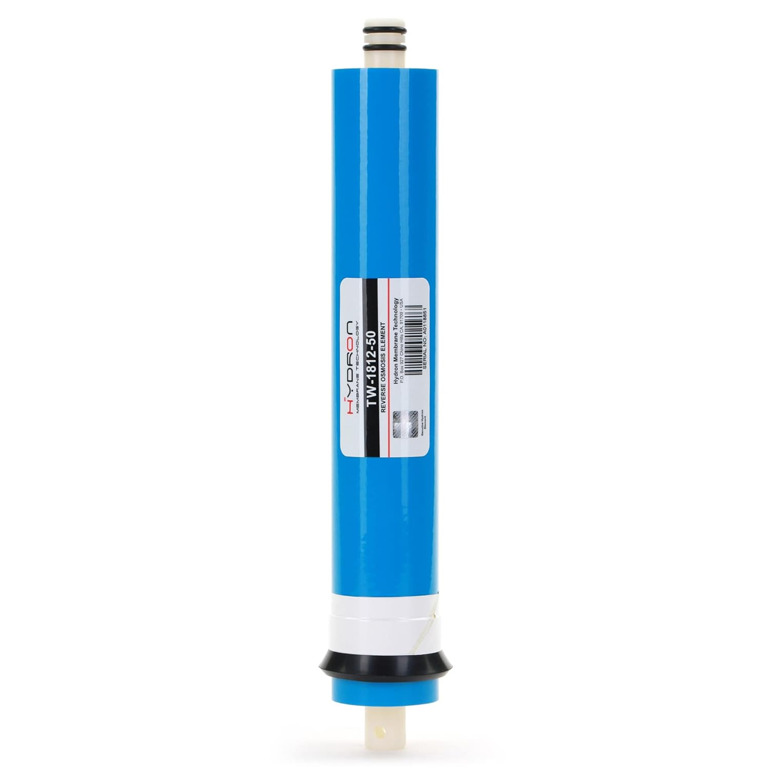 Hydron TW-1812-50 – Membrana de ósmosis inversa DI o RO de repuesto de 50 GPD, se adapta a cualquier unidad de ósmosis inversa estándar