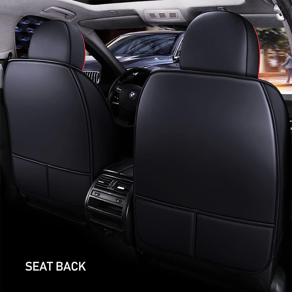 Juego completo de fundas de asiento de automóvil de ajuste universal para BMW X3 2009-2023, juegos interiores de automóvil de piel sintética con