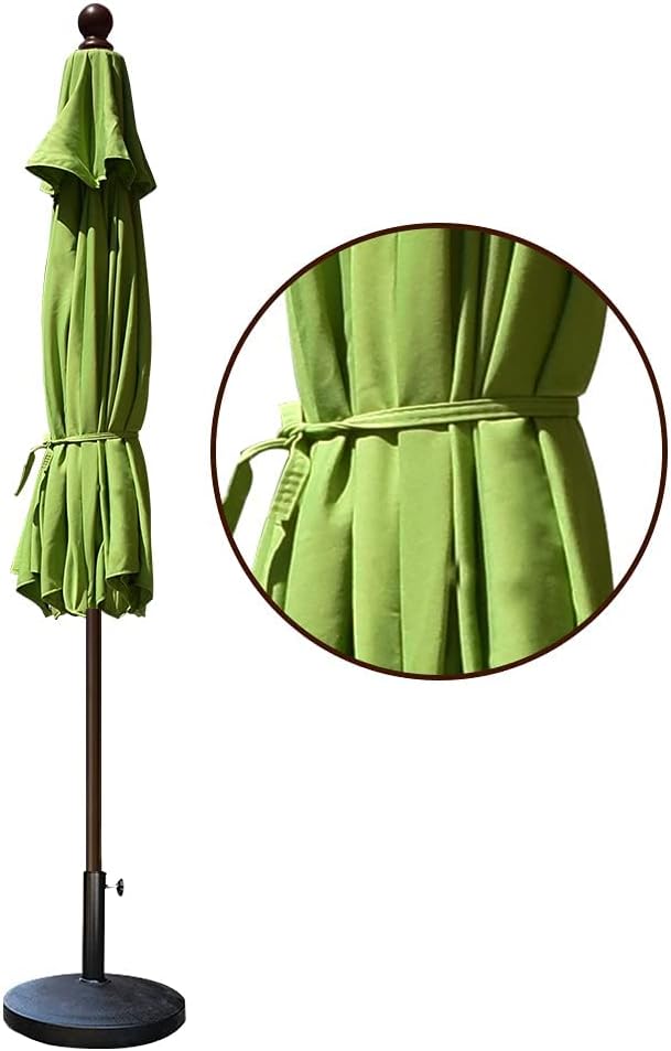 EliteShade Sombrilla de patio de 9 pies para mesa y exteriores, uso comercial, no se va a decolorar durante 10 años, con ventilación, color verde