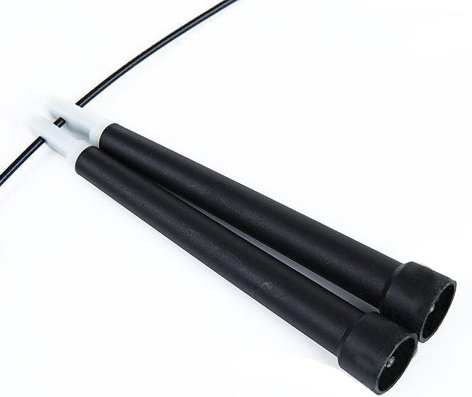 JUSTDOLIFE – Cuerda de fitness para interiores, cuerda de saltar ajustable de alta calidad de 9.84 pies con cable de velocidad rápida y asas de