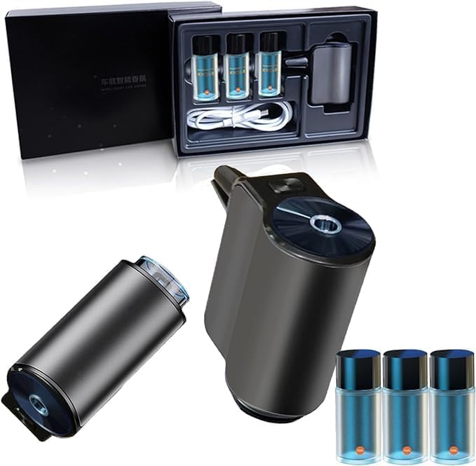 Ambientador automático para automóvil, difusor inteligente tres ajustables, aroma inteligente para automóvil, difusor de ambientadores (Coco Chanel)