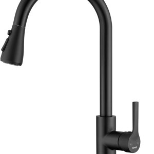 Grifo de cocina negro de un solo mango, grifo de cocina extraíble, grifos de fregadero de cocina de acero inoxidable de un solo nivel con rociador Grifo de cocina negro de un solo mango, grifo de cocina extraíble, grifos de fregadero de cocina de acero inoxidable de un solo nivel con rociador