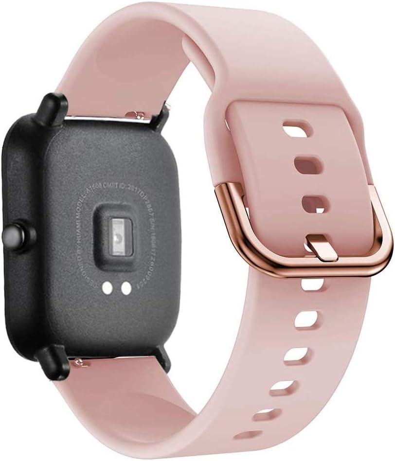 LeisureBands Correa de reloj de silicona de 0.787 in0.866 in compatible con Amazfit GTR 1.654 in1.850 inGTR22eGTSGTS 2, pulsera deportiva de