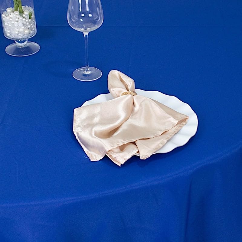 Balsa Circle Mantel redondo de poliéster de 90 pulgadas, color azul real, de alta calidad, para bodas, fiestas, banquetes, recepciones, eventos,