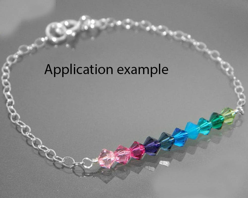 500 cuentas de cristal bicono facetadas sueltas Preciosa auténticas de 0.157 in (0.16 pulgadas) de cristal pequeño AB compatibles con cristales de
