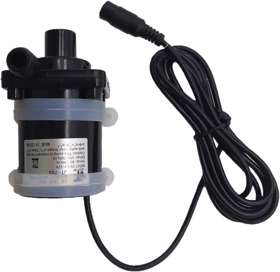Mini Power Bomba pequeña JT-750 Bomba de agua sin escobillas DC 12V 24V Bomba solar de circulación de agua sumergible 1 pieza (voltaje 6-12V)
