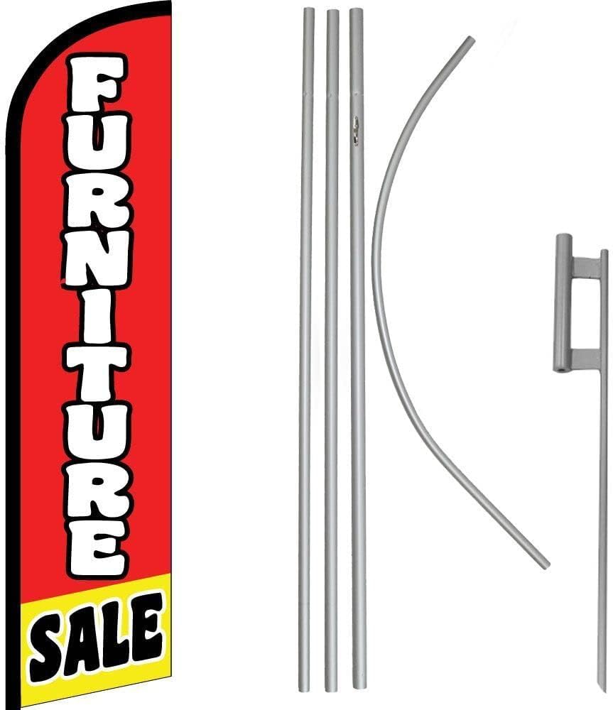 Premium Furniture RedWindless Flag & 16′ Flagpole KitGround