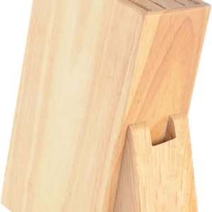 Ousyaah Estante de madera para cuchillos, soporte universal para bloque de cuchillos con ranuras para tijeras y varilla de afilar, cuchillos Ousyaah Estante de madera para cuchillos, soporte universal para bloque de cuchillos con ranuras para tijeras y varilla de afilar, cuchillos