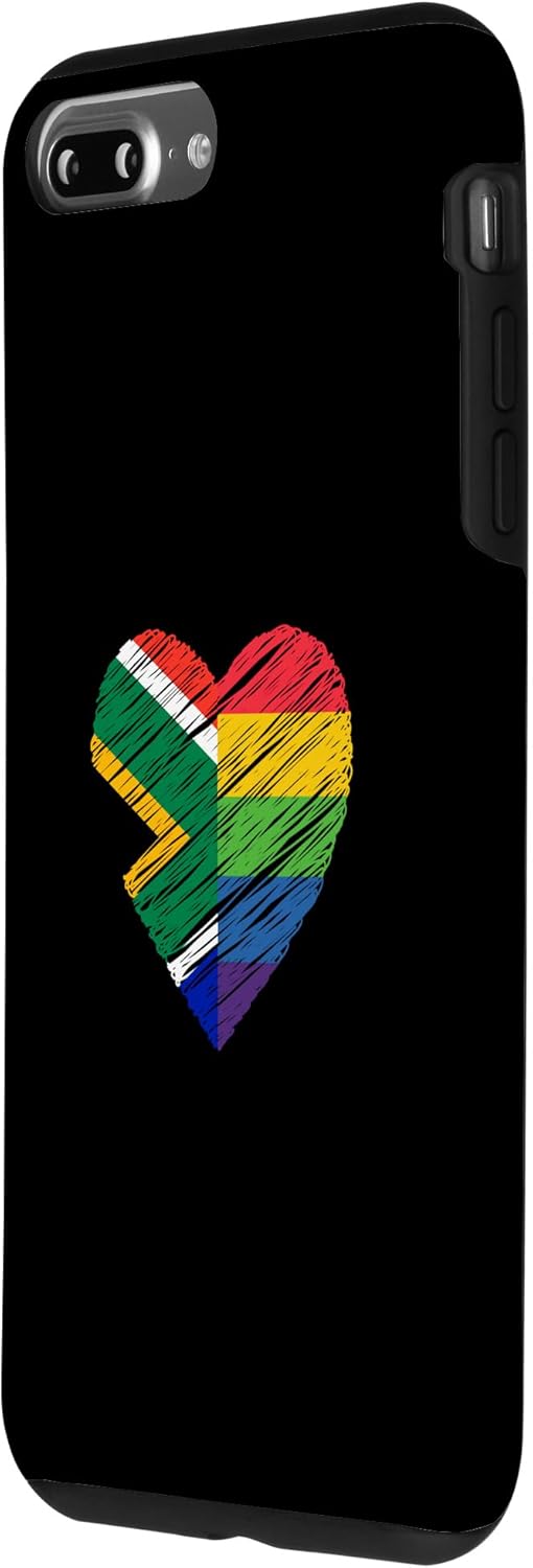 iPhone 7 Plus8 Plus LGBTQ Sudáfrica Corazón del Orgullo Gay para Gay Lesbianas Amor LGBT Caso