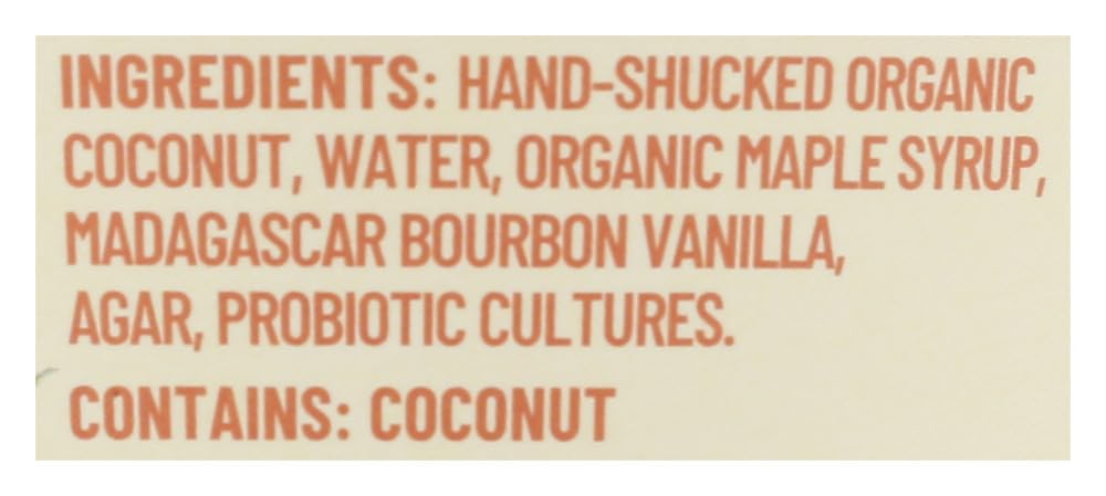 CULINA Bourbon – Yogur de coco y vainilla, 5 onzas
