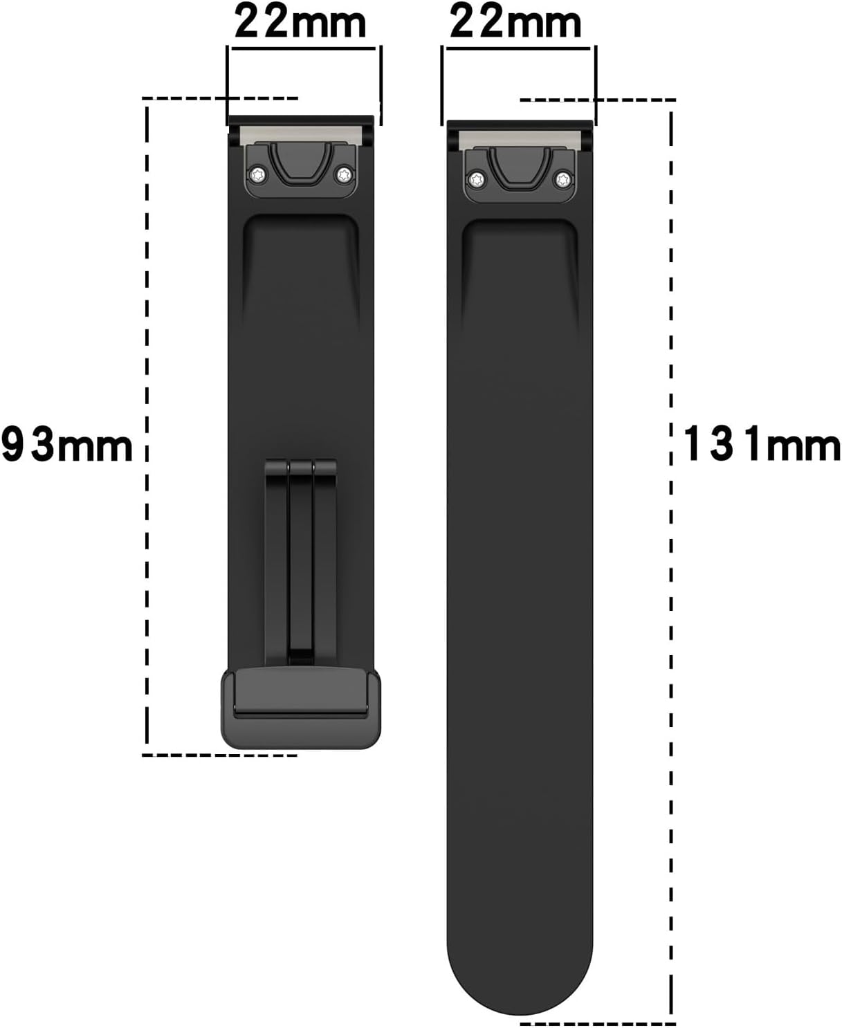 Correa de silicona de 0.866 pulgadas de ajuste rápido y fácil compatible con Garmin Fenix 5Fenix 5 PlusFenix 6Fenix 6 ProFenix 7, correa de repuesto