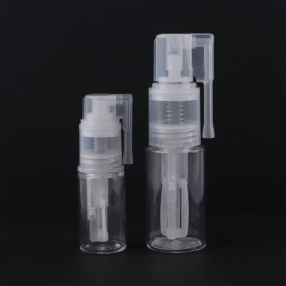 Galyacht Botella pulverizadora en polvo de 0.5 fl oz, aplicador de fibra capilar recargable, botellas vacías de cosméticos en polvo, botella de