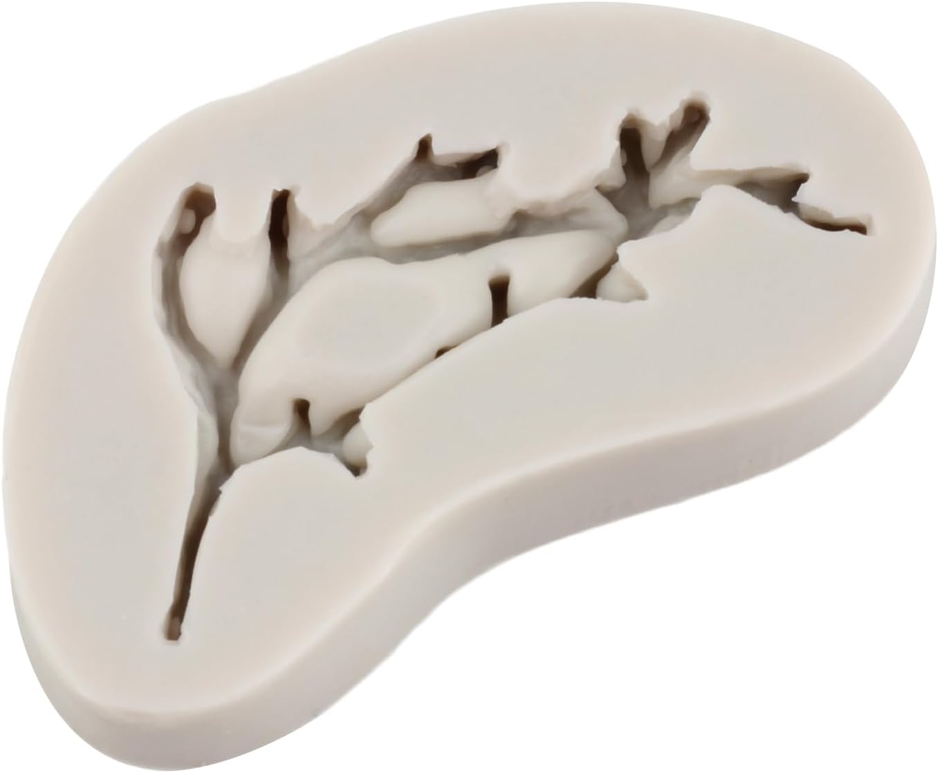 Molde de silicona de rama de árbol, ramas de ramas, hojas, moldes de fondant para decoración de pasteles, decoración de cupcakes, caramelo y pasta