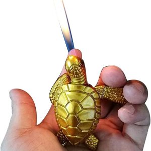 (Sin butano) Creativo Divertido Encendedor Butano Encendedor Metal Tortuga Dorada (Sin butano) Creativo Divertido Encendedor Butano Encendedor Metal Tortuga Dorada