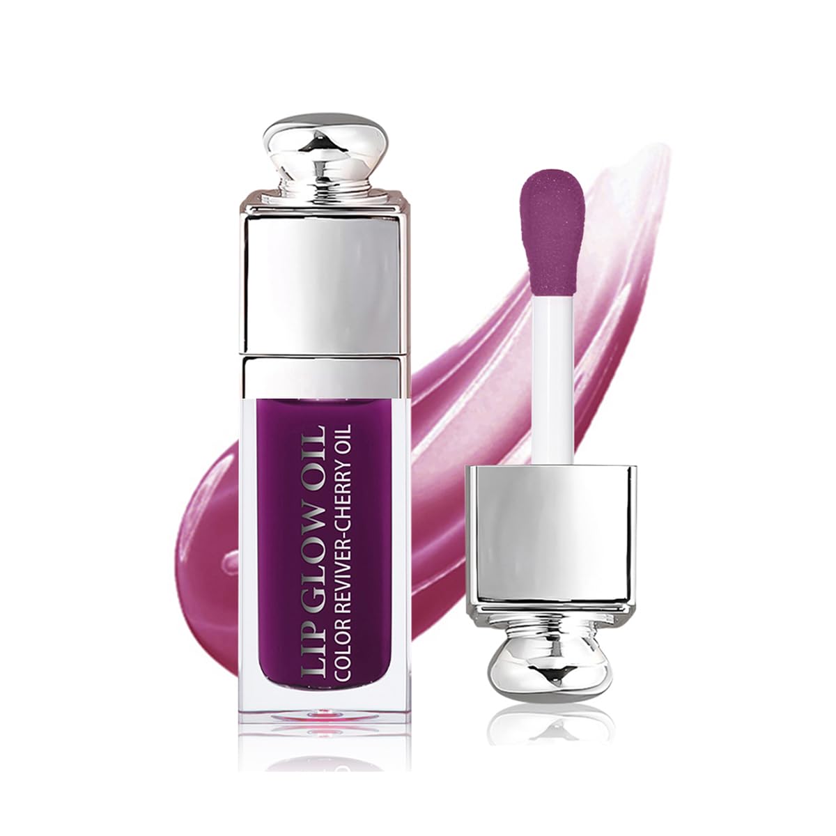 Aceite hidratante para labios, brillo de labios transparente, tinte nutritivo, de larga duración, reparador de líneas de labios (BERRY) 0.2 onzas