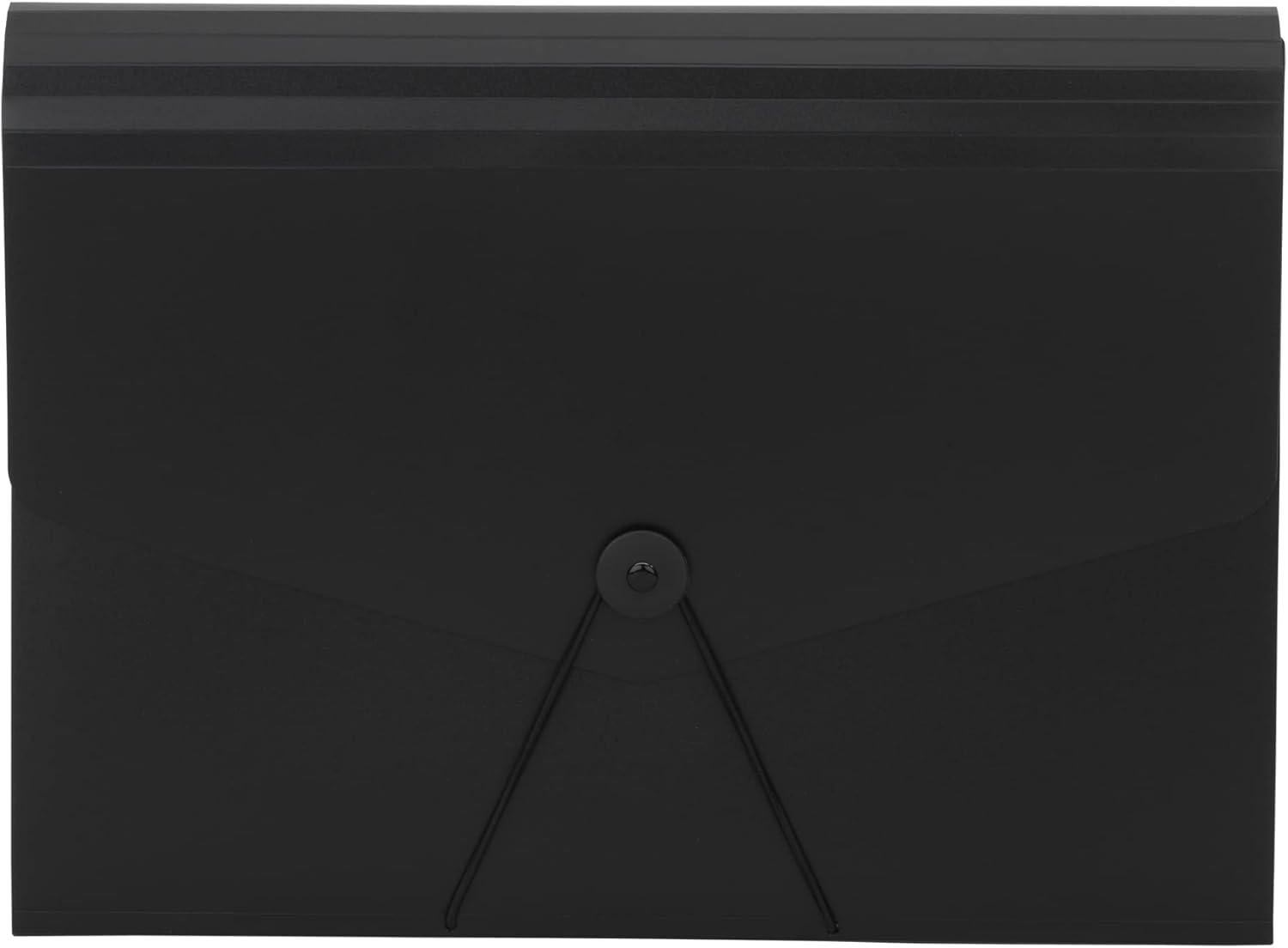 Office Depot Archivador de plástico de marca, 13 bolsillos, expansión de 5-12 pulgadas, 8 12 x 11 pulgadas, carta, negro, paquete de 1
