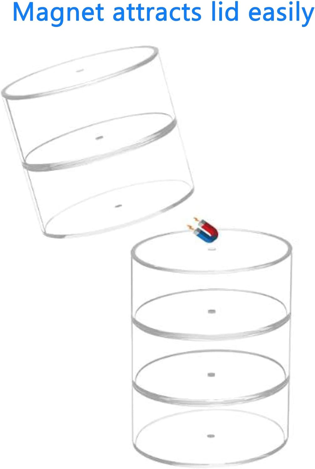 Organizador de cinturón de acrílico para armario, 3 compartimentos, soporte de almacenamiento transparente  vitrina para maquillaje, joyas, relojes,