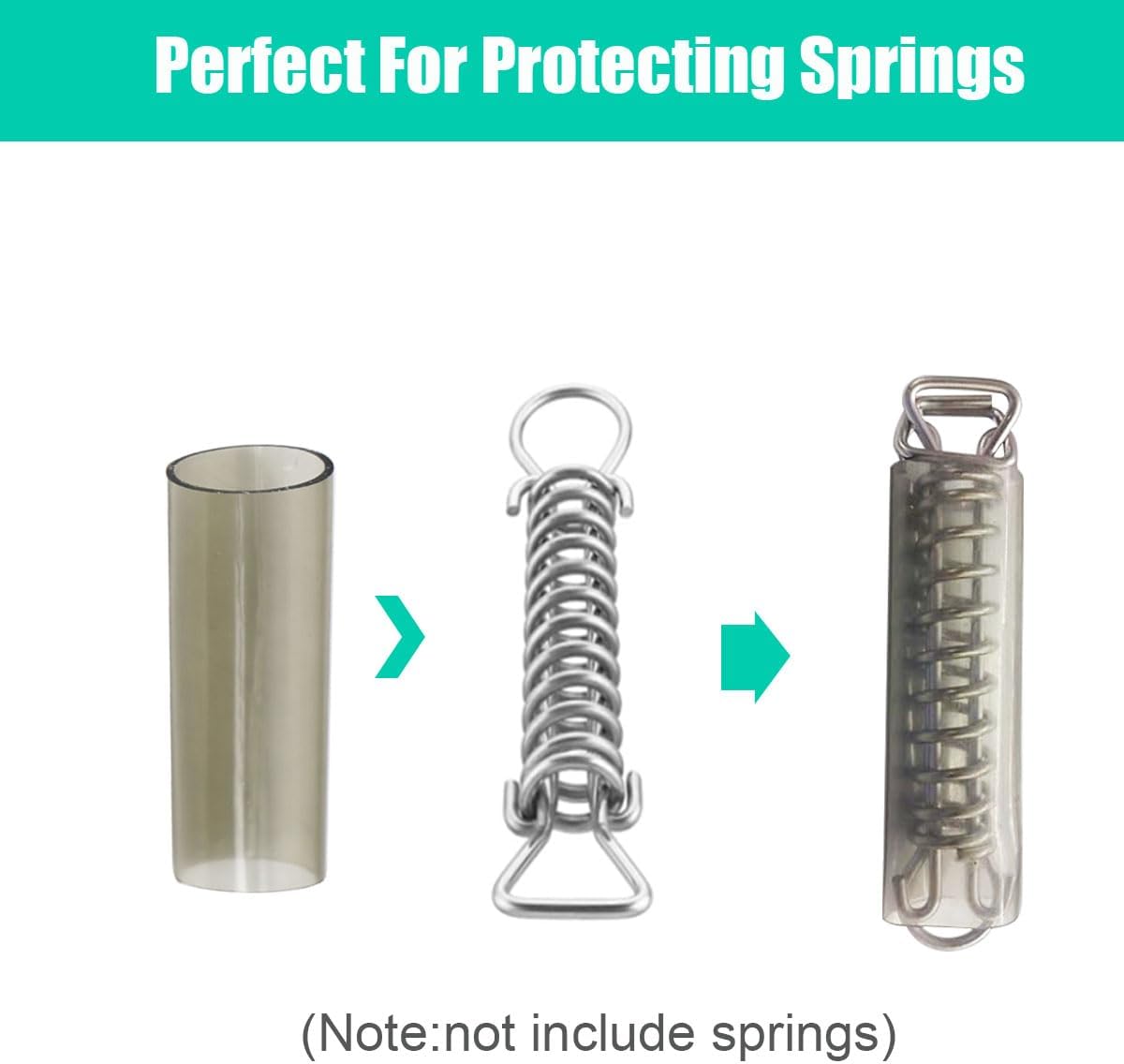10 fundas de seguridad para piscina en el suelo, fundas para resortes de cubierta de piscina, cubierta protectora de resorte de vinilo