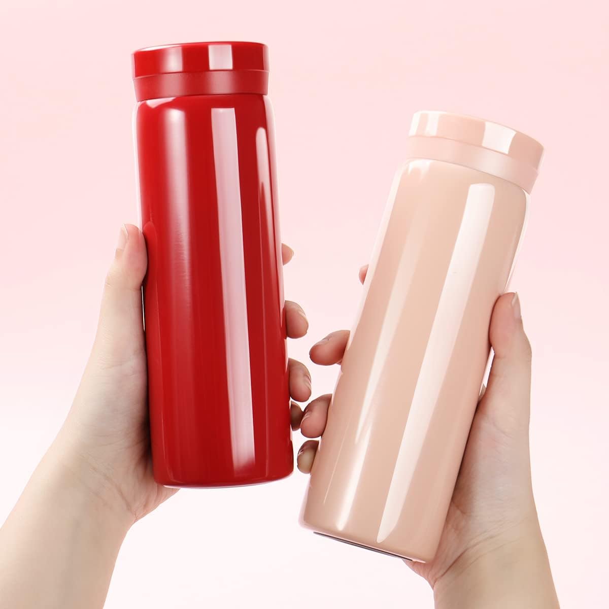 Mini botella de agua de 10 onzas de acero inoxidable, termo pequeño, con aislamiento al vacío, a prueba de fugas, mantiene las bebidas calientes y