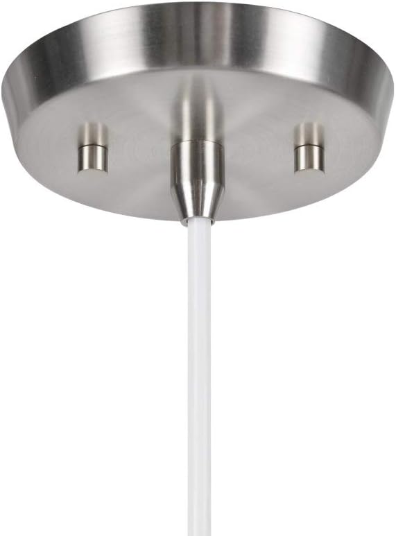 Aspen Creative, Blanco, 72204-11 Lámpara colgante de techo con pantalla de tela imperio de tapa dura, 19 pulgadas de ancho