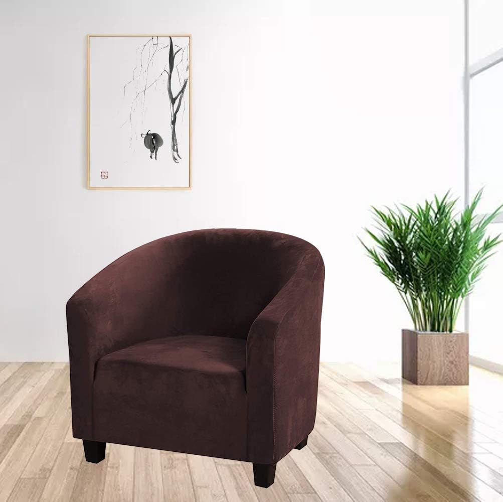 Fundas de terciopelo para sillas de bañera, fundas de sillones, fundas de sofá de lujo de alta elasticidad, fundas de felpa de elastano, protector