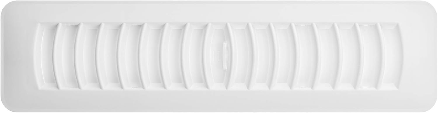 Imperial RG1449 Registro de piso con diseño de rejillas, 2-14 pulgadas de alto x 12 pulgadas de ancho, poliestireno, 2.25 x 12 pulgadas, blanco