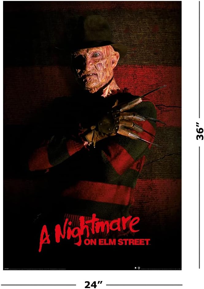 A Nightmare On Elm Street – Póster de película (Freddy Krueger) (tamaño 24″ x 36″)
